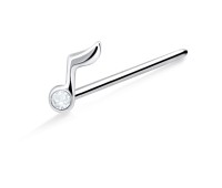Interesting Design Silver Straight Nose Stud NSKA-858